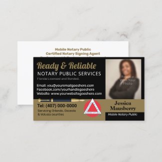 Mobile Notary & Signing Agent Business Cards